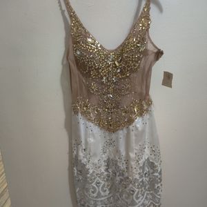 Dave Ivory Beaded Dress size 10
